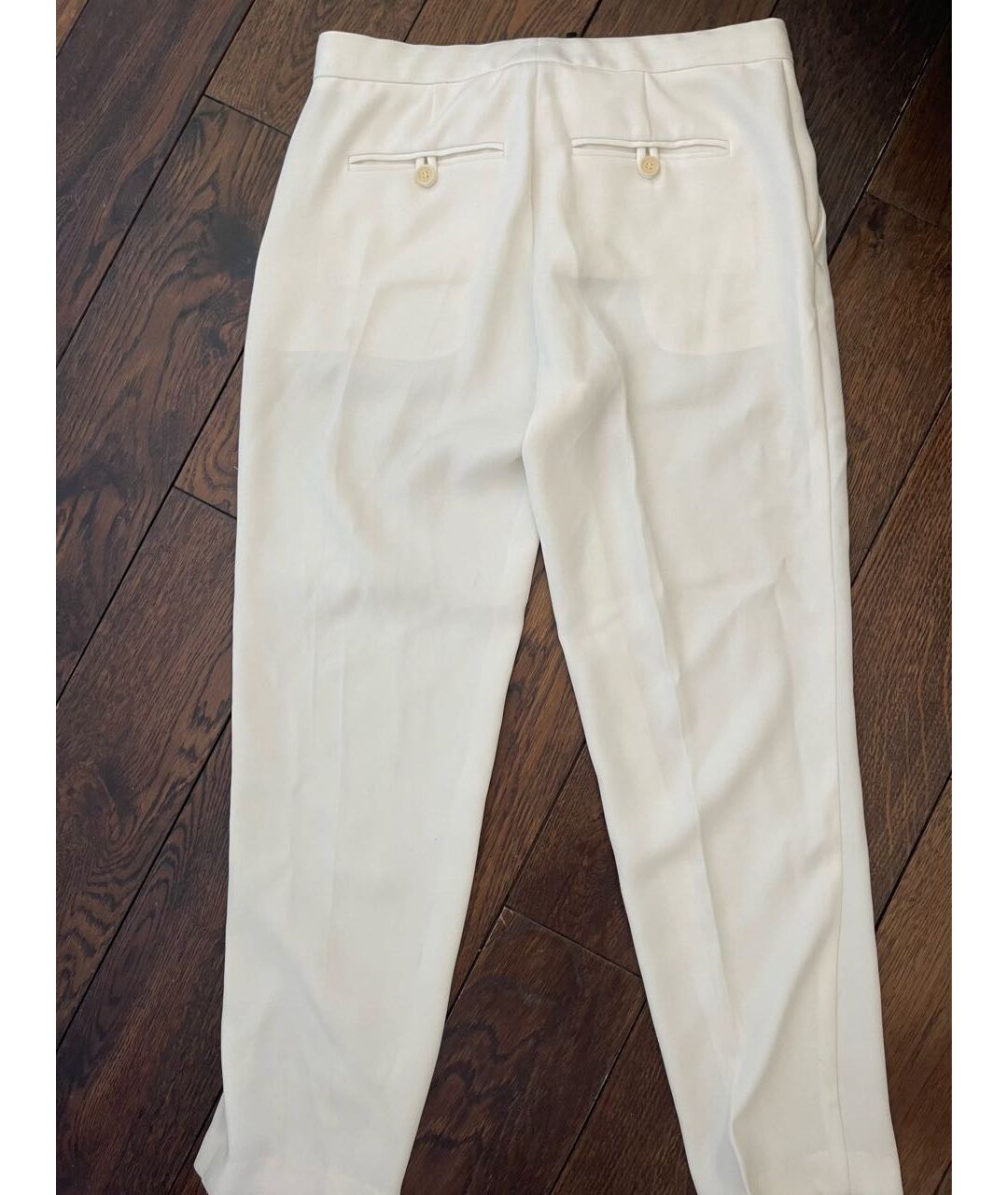 THEORY Белые вискозные прямые брюки, фото 2