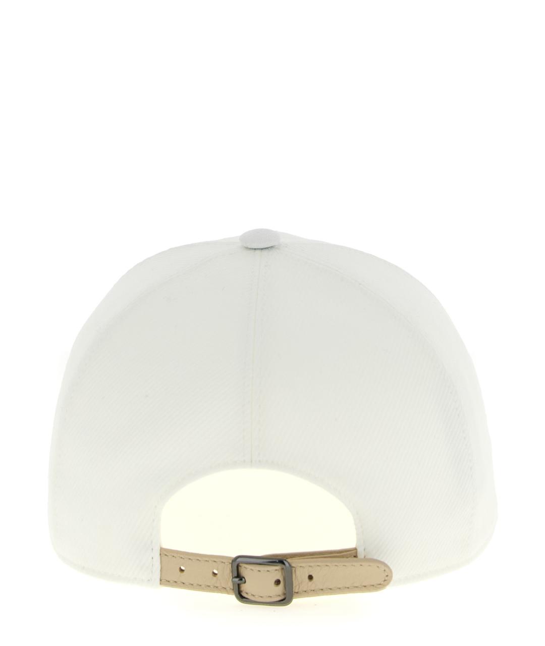 BRUNELLO CUCINELLI Белая хлопковая кепка, фото 3