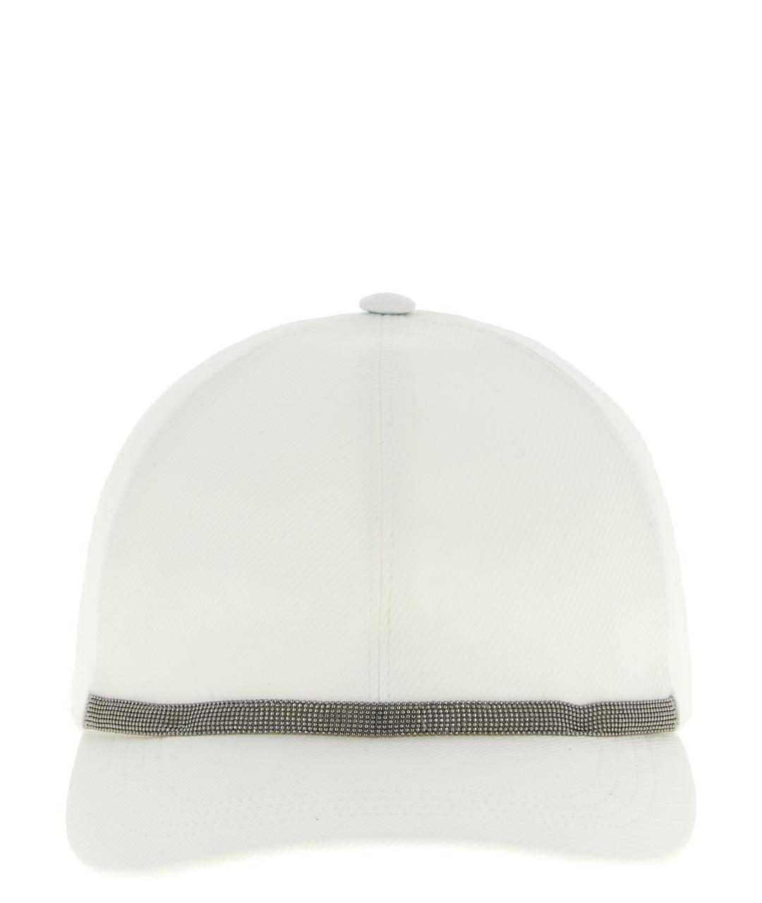 BRUNELLO CUCINELLI Белая хлопковая кепка, фото 1