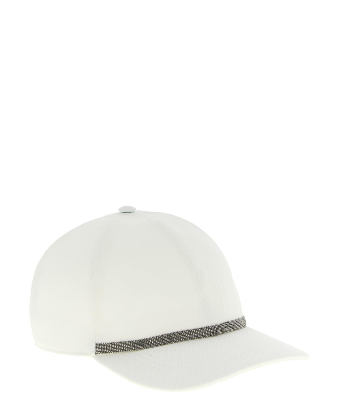 BRUNELLO CUCINELLI Белая хлопковая кепка, фото 2
