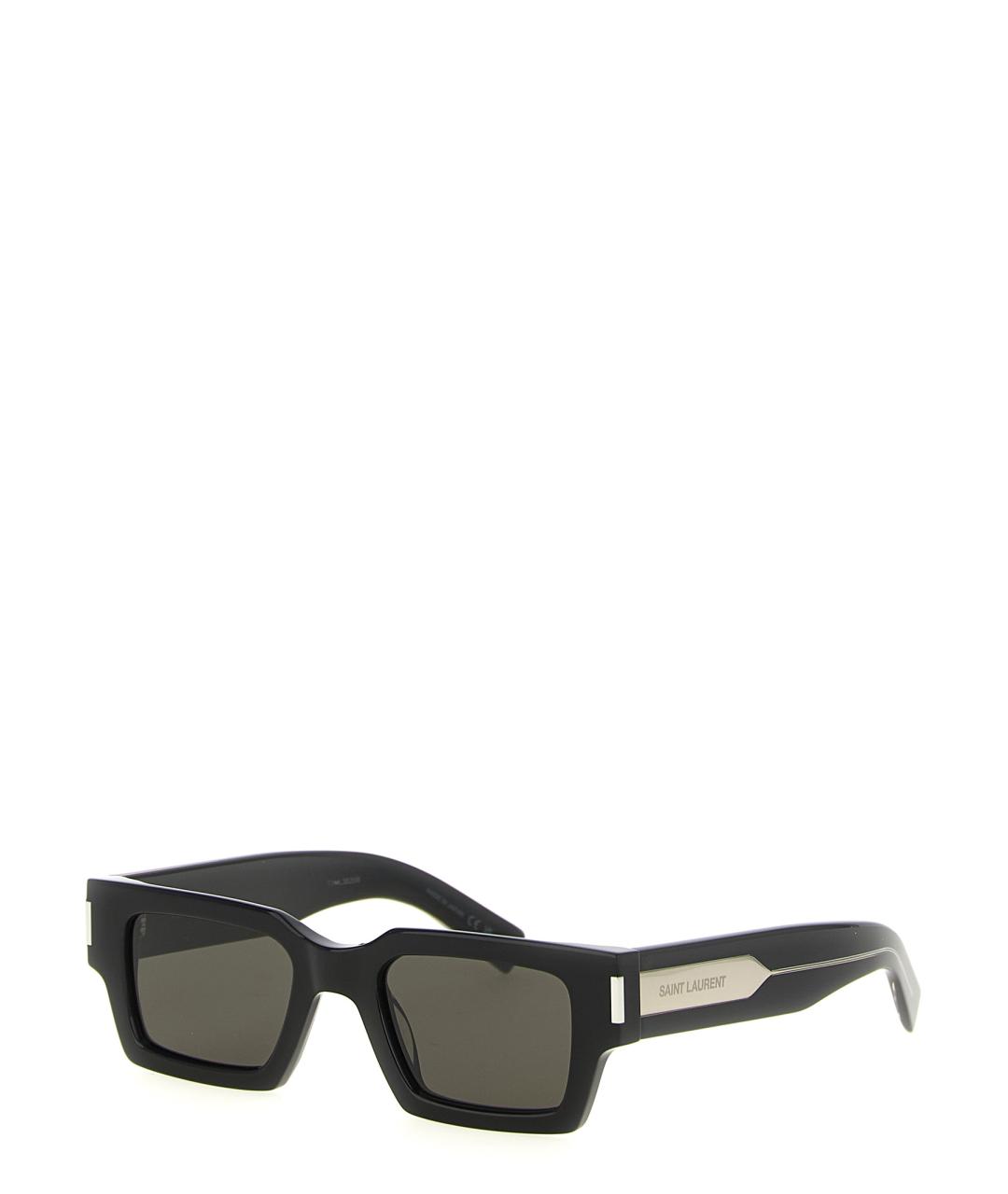 SAINT LAURENT Черные пластиковые солнцезащитные очки, фото 3