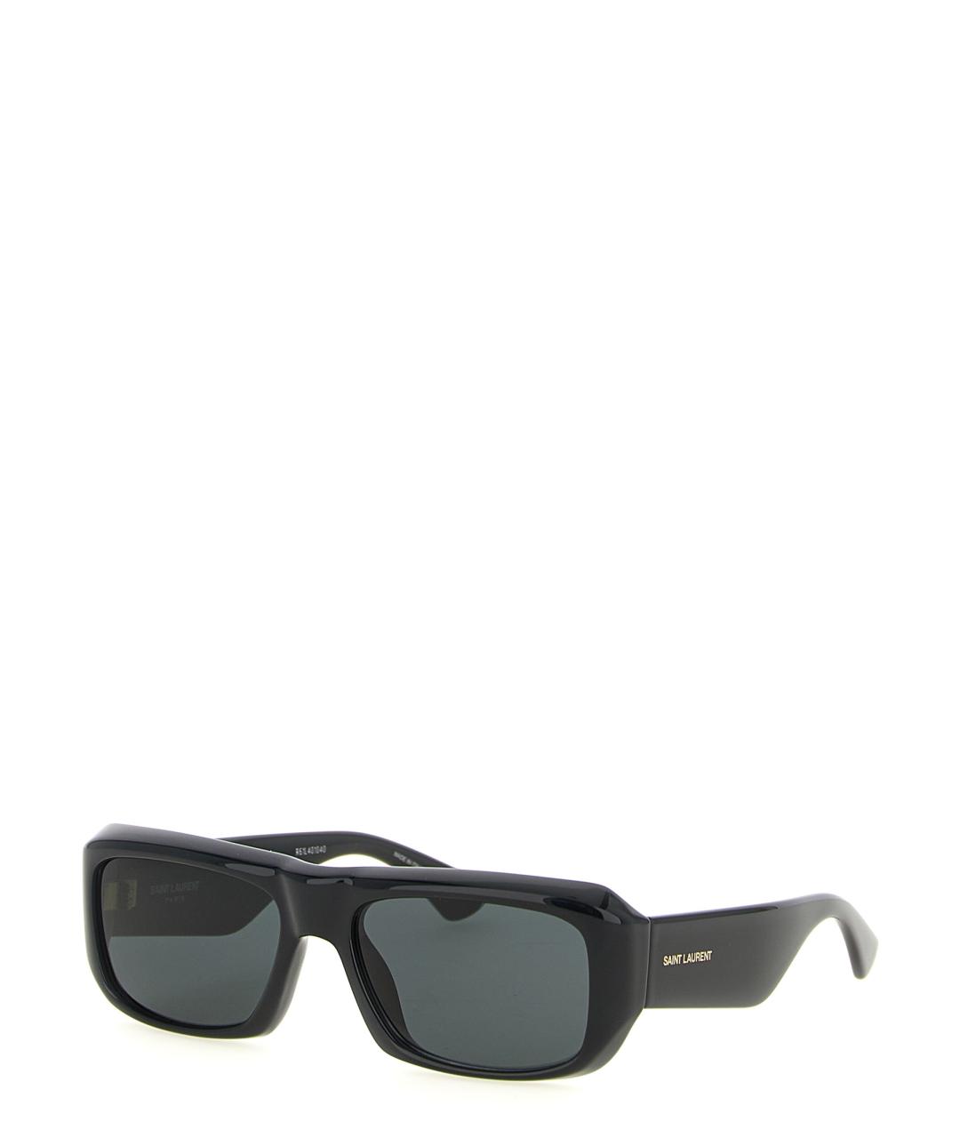 SAINT LAURENT Черные пластиковые солнцезащитные очки, фото 3