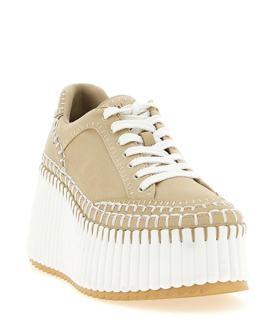 CHLOE Бежевые текстильные эспадрильи, фото 2