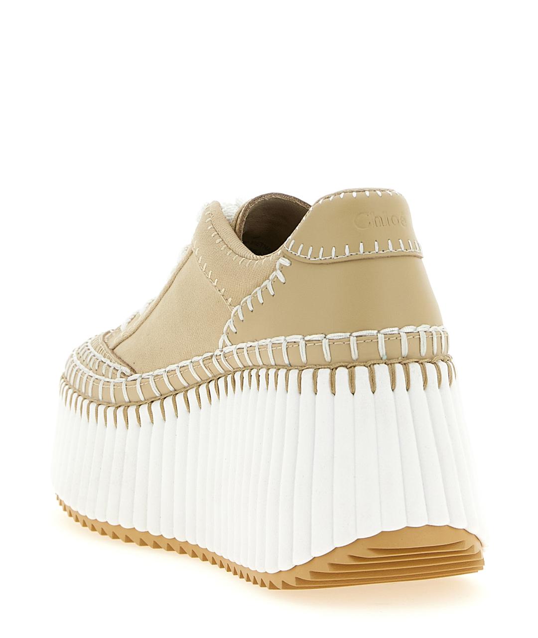 CHLOE Бежевые текстильные эспадрильи, фото 3