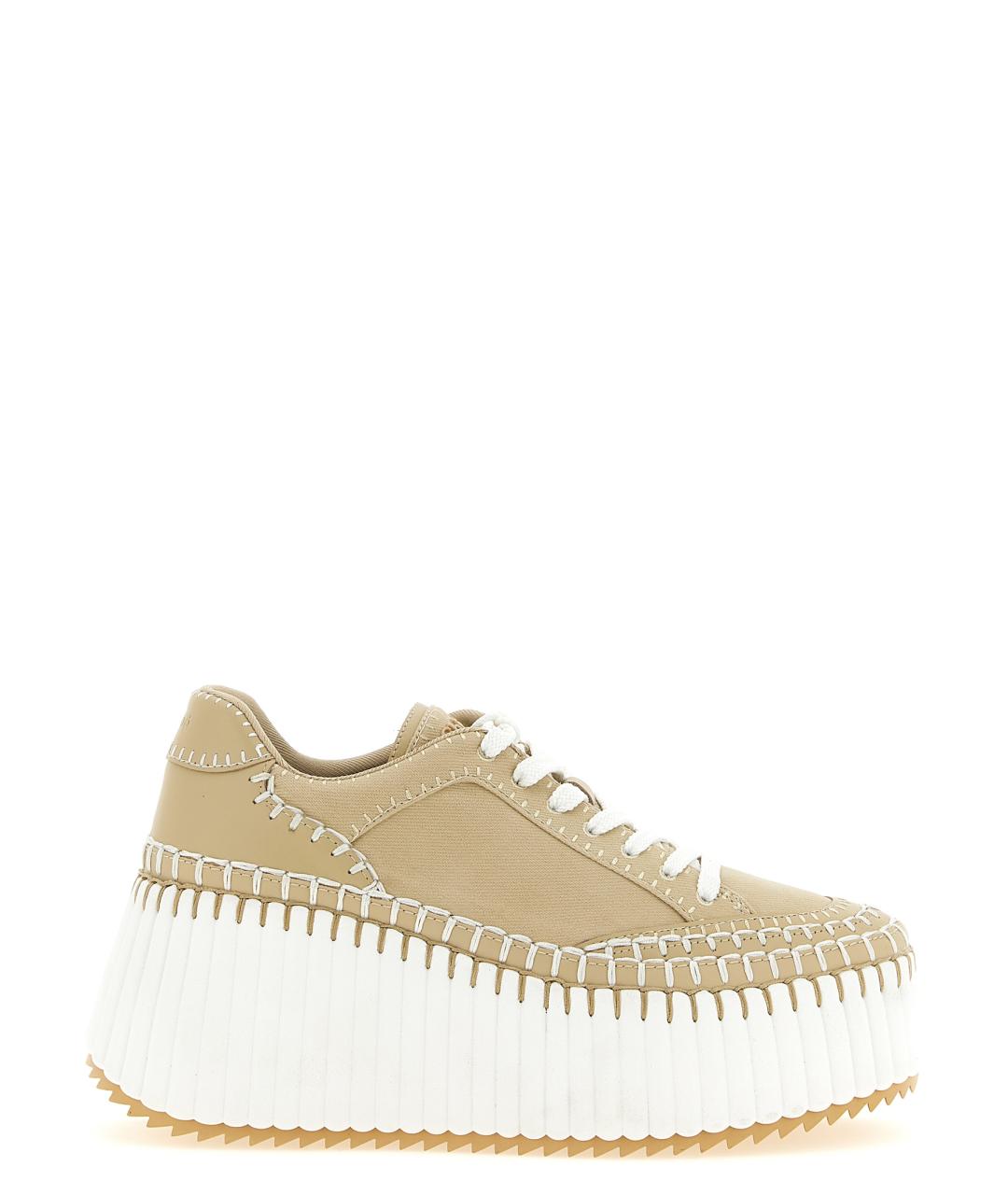 CHLOE Бежевые текстильные эспадрильи, фото 1