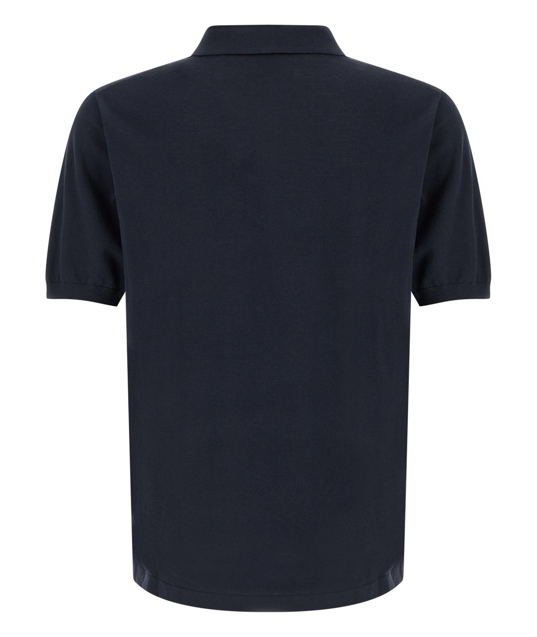 MC2 SAINT BARTH Синее хлопковое поло с коротким рукавом, фото 2