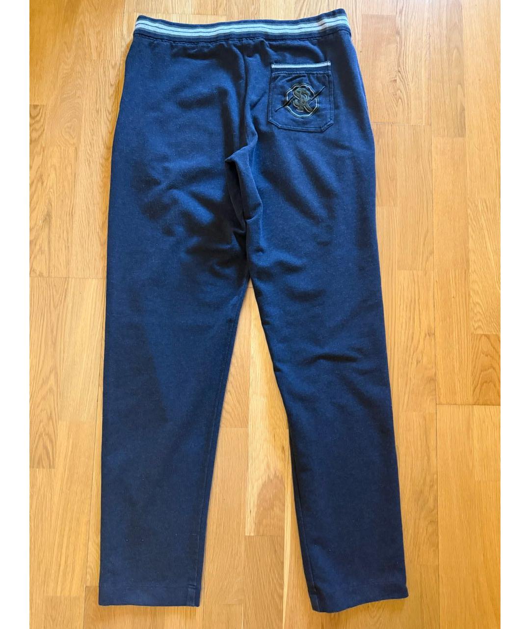 STEFANO RICCI Серые хлопко-эластановые повседневные брюки, фото 2