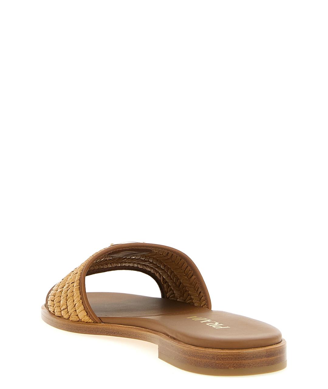 PRADA Коричневые шлепанцы, фото 3