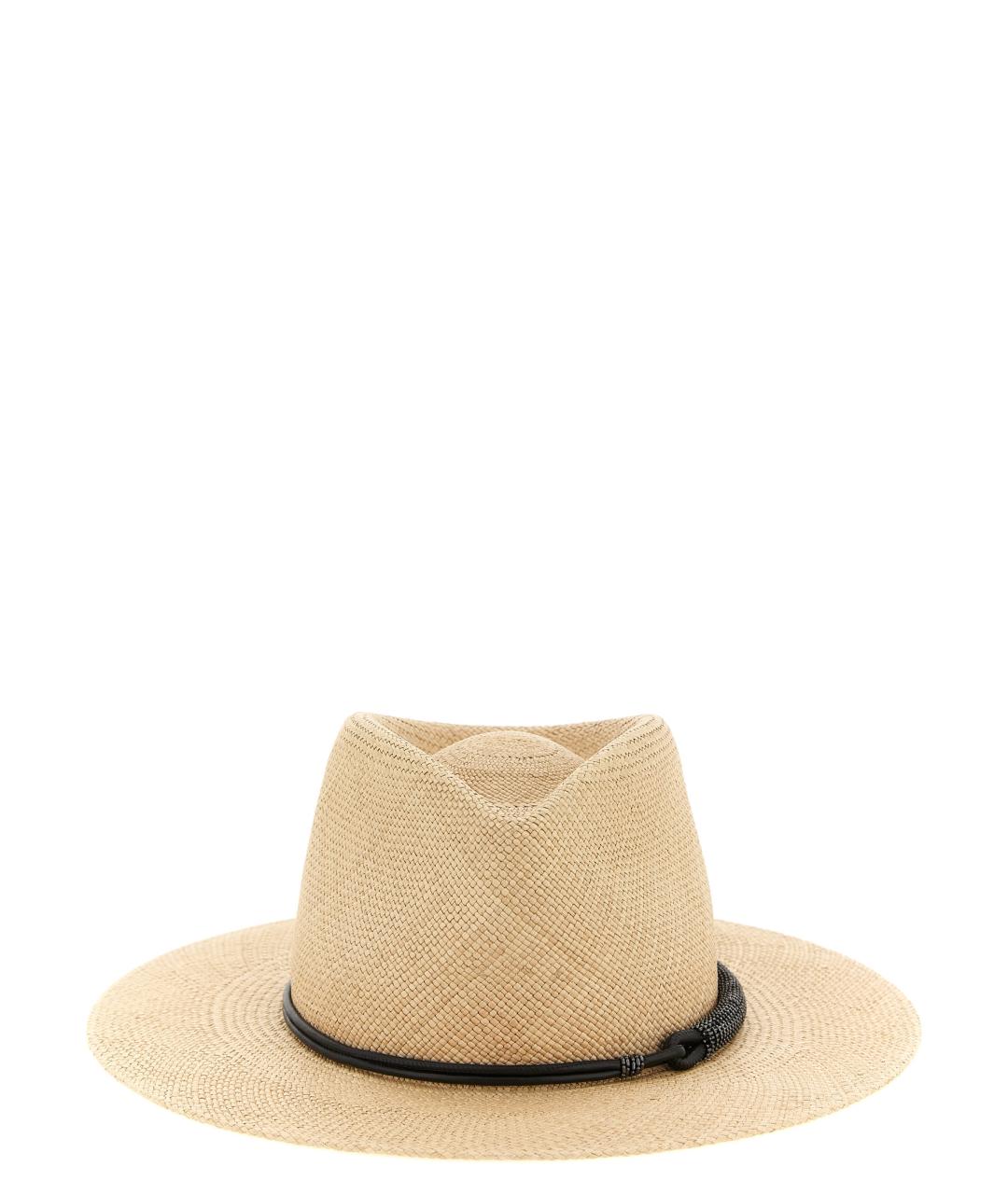 BRUNELLO CUCINELLI Бежевая шляпа, фото 1