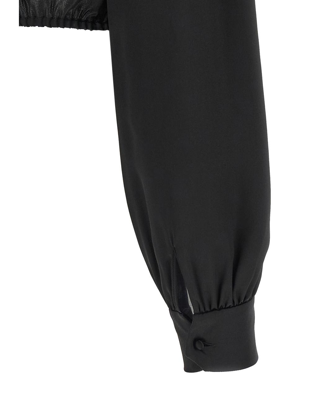 SAINT LAURENT Черная шелковая блузы, фото 4