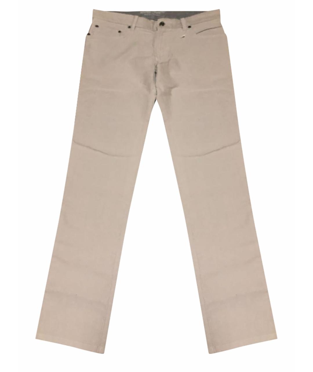DIESEL Бежевые хлопковые прямые джинсы, фото 1