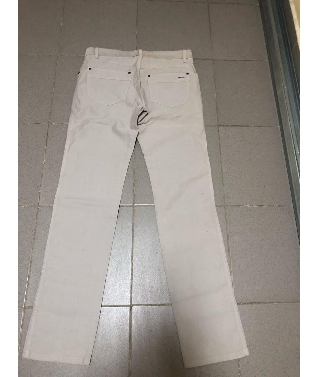 DIESEL Бежевые хлопковые прямые джинсы, фото 2