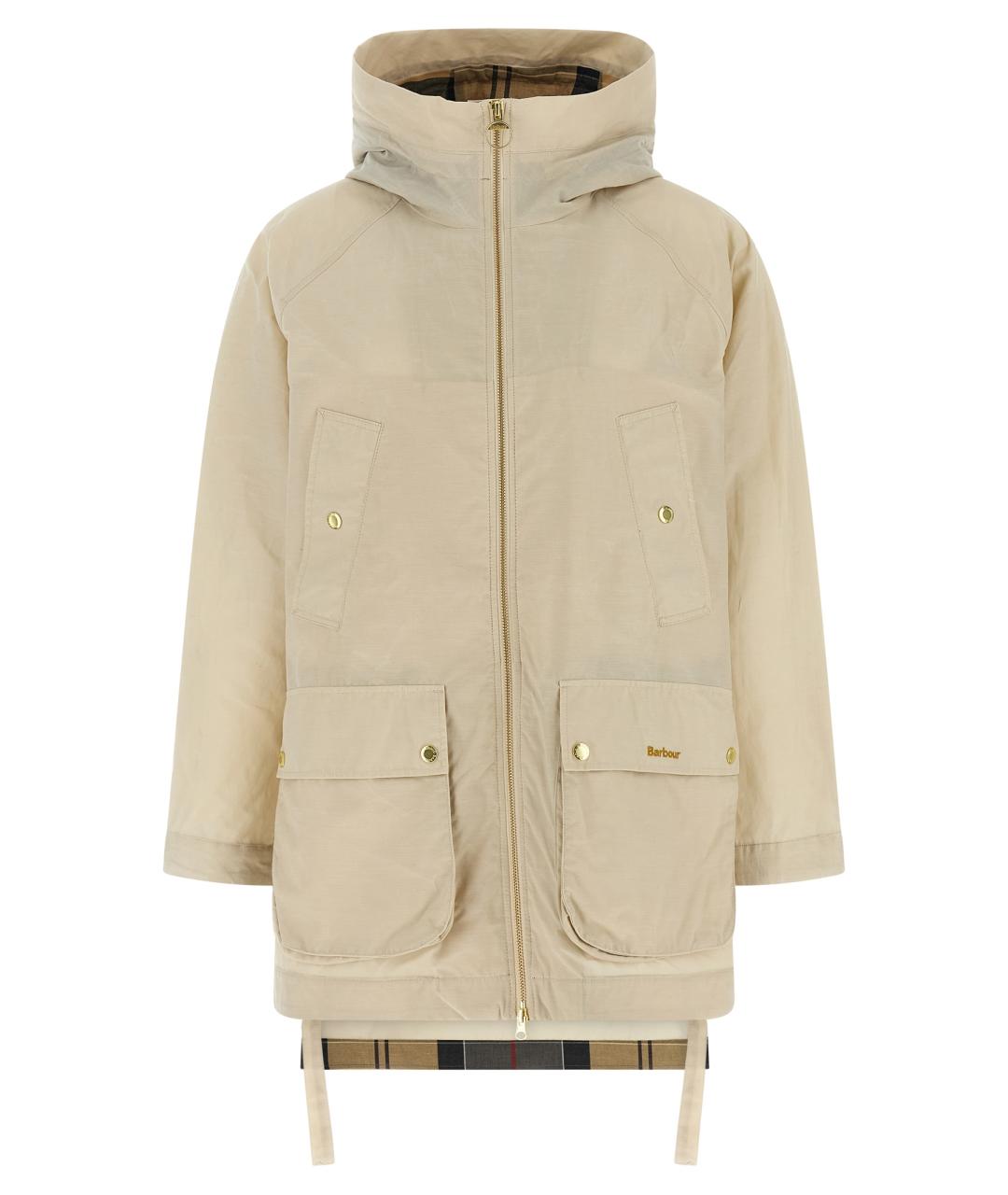 BARBOUR Бежевый хлопковый тренч/плащ, фото 1