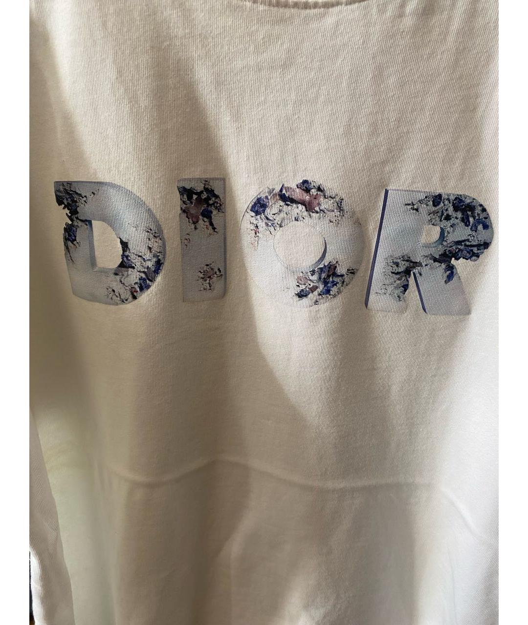 CHRISTIAN DIOR Белая хлопковая футболка, фото 4