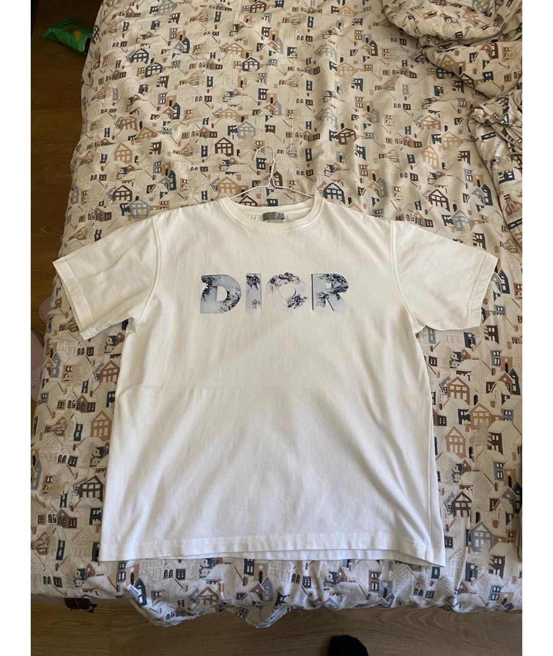CHRISTIAN DIOR Белая хлопковая футболка, фото 6