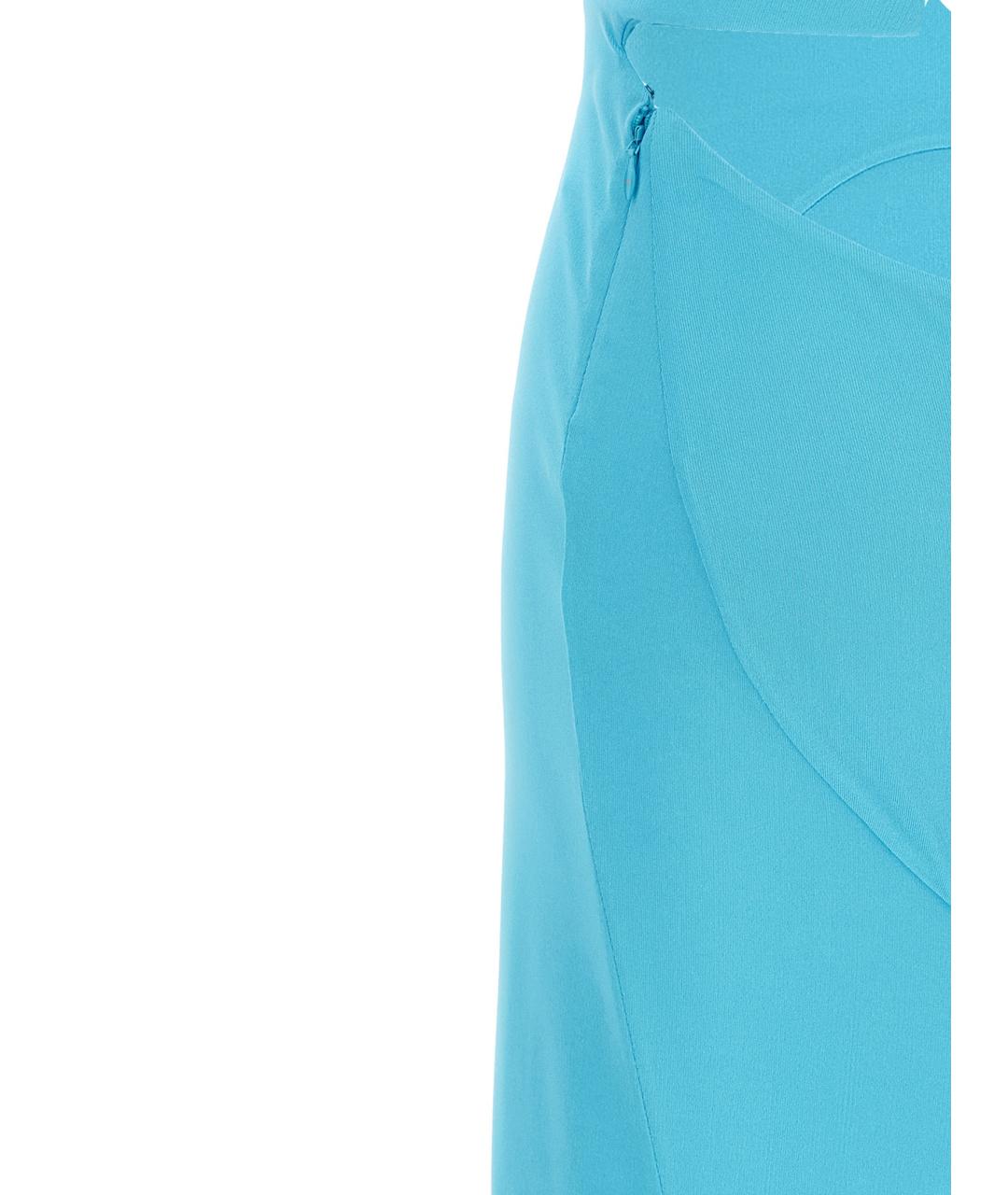 TOM FORD Голубая вискозная юбка макси, фото 4