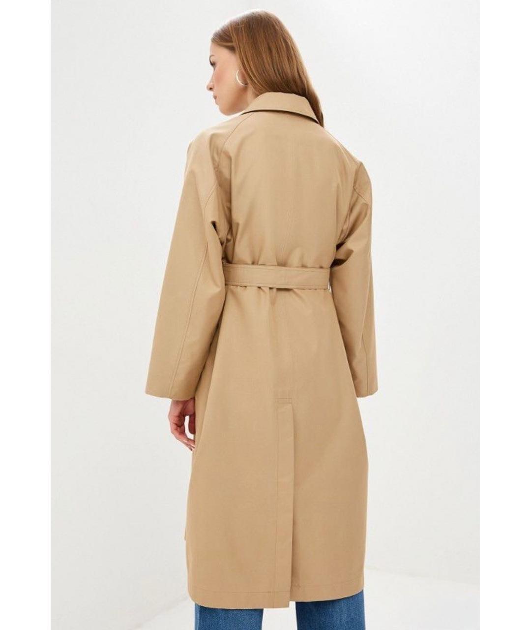 WEEKEND MAX MARA Бежевый хлопковый тренч/плащ, фото 2