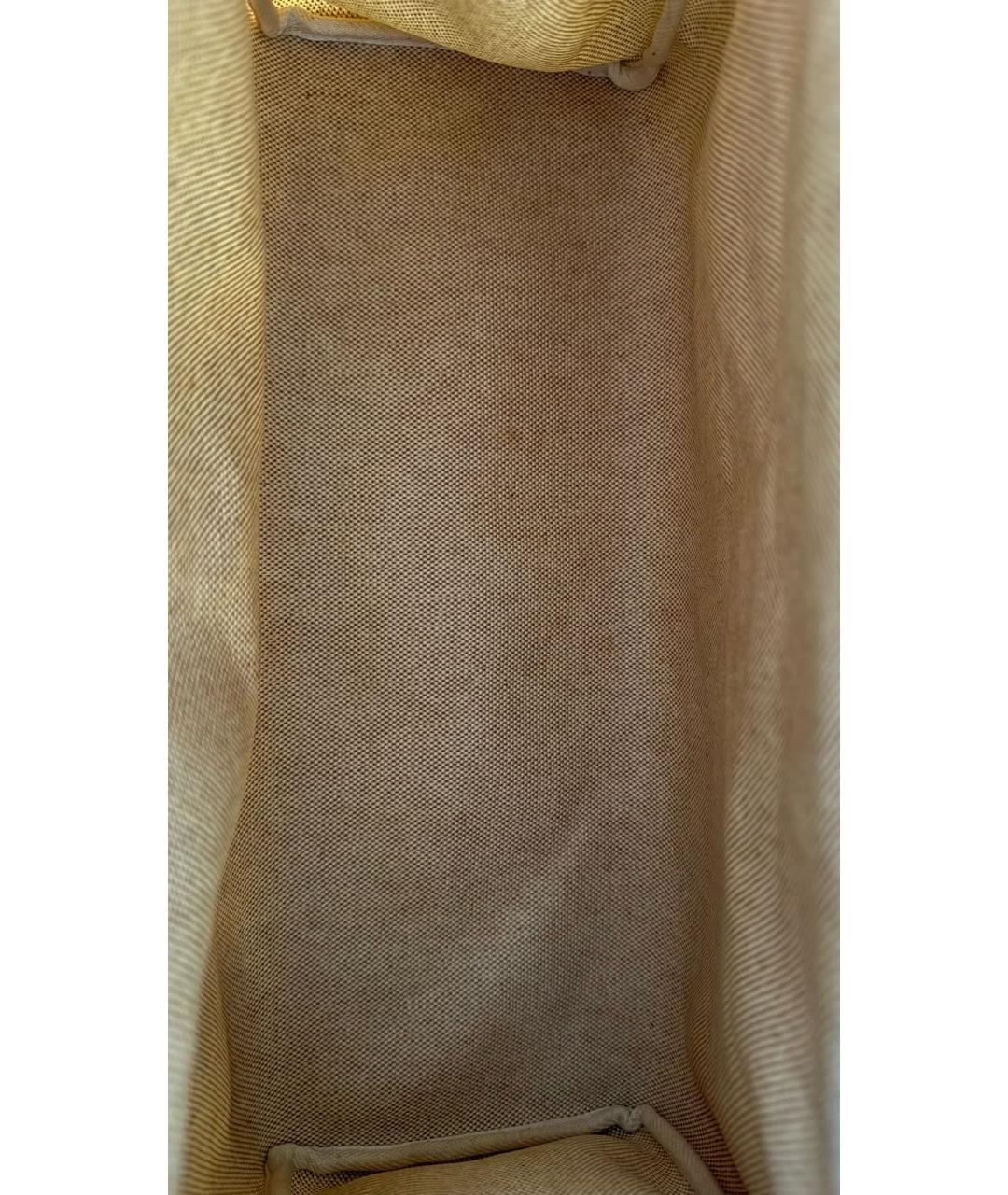 HERMES Бежевая тканевая сумка через плечо, фото 4