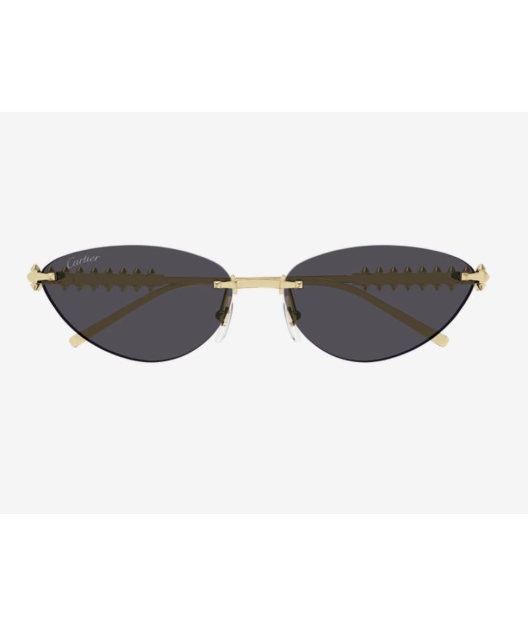 CARTIER Золотые металлические солнцезащитные очки, фото 1