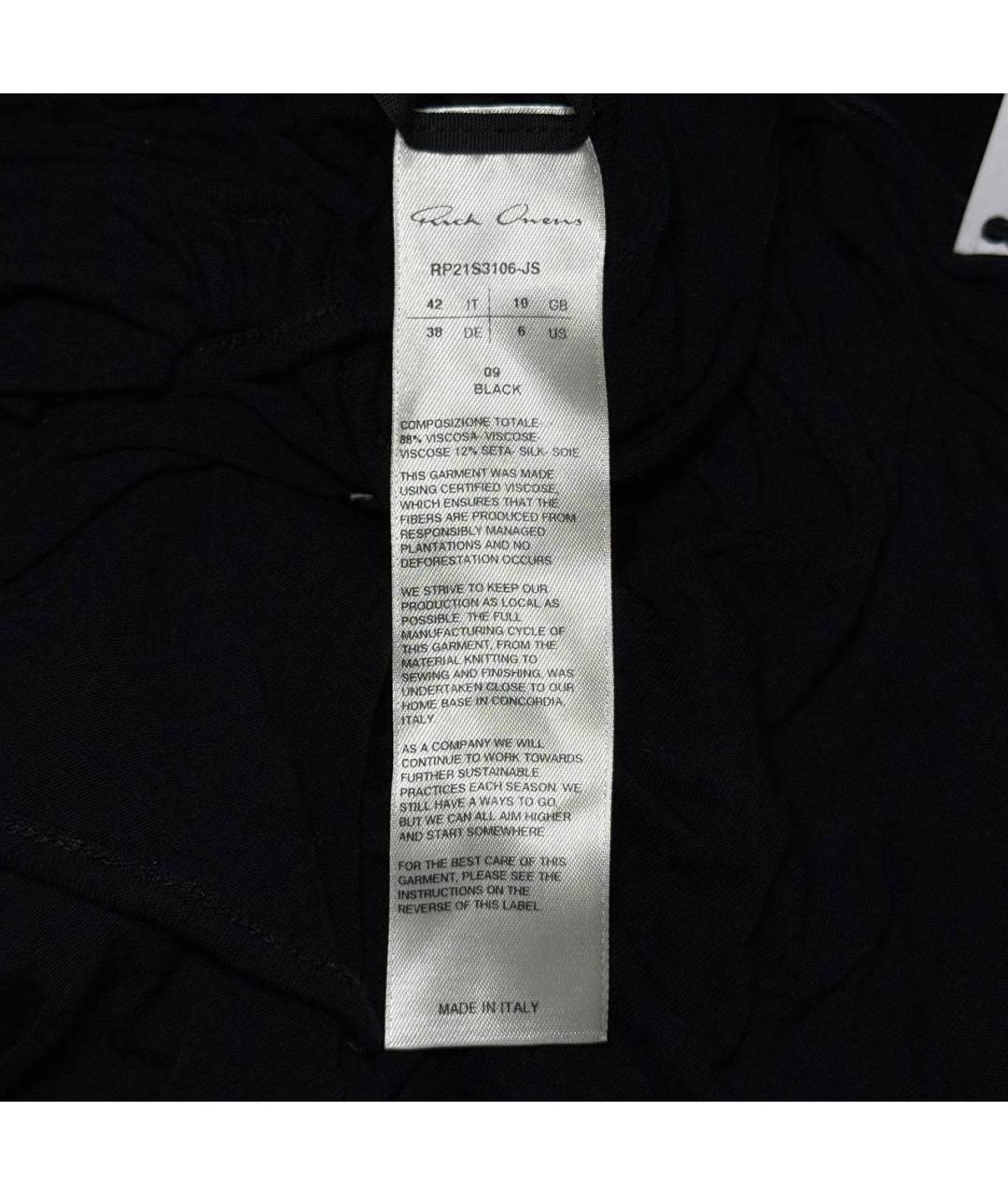 RICK OWENS Черная майка, фото 7