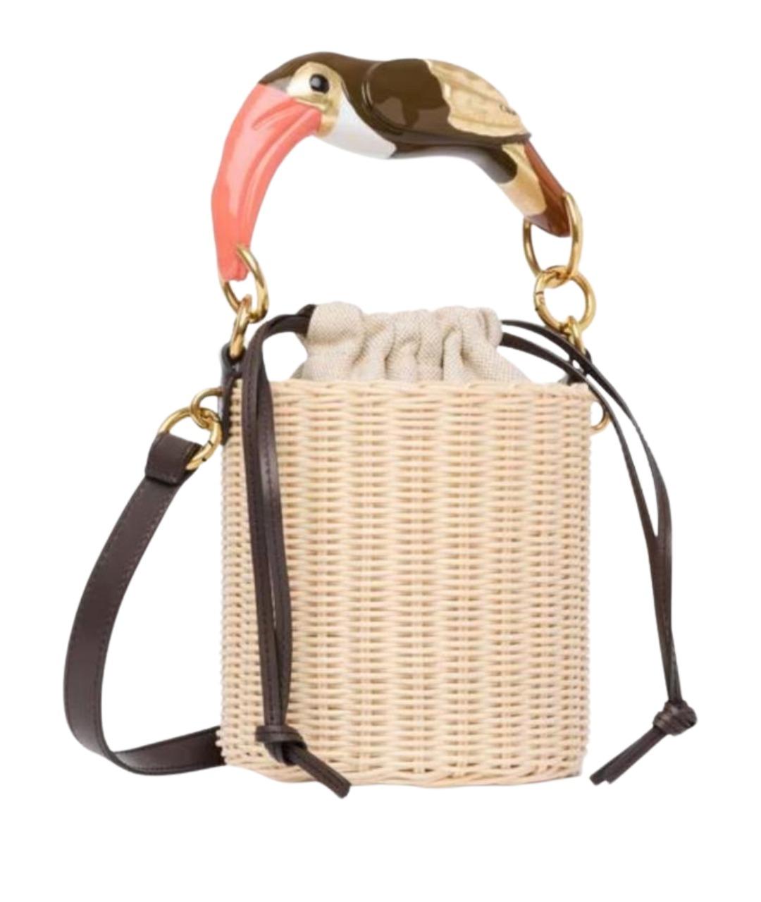 CHANEL Бежевая пелетеная сумка через плечо, фото 1