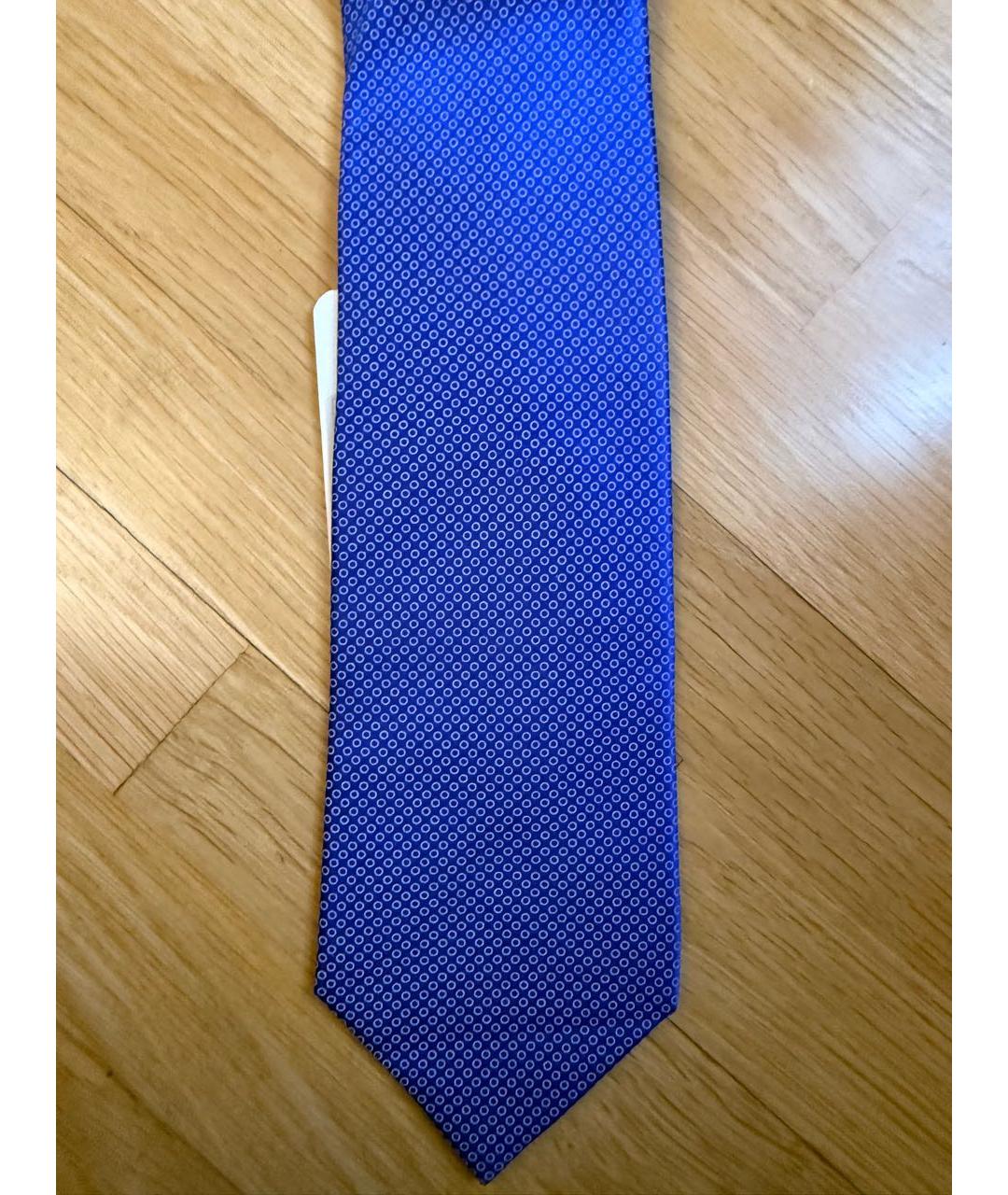 ERMENEGILDO ZEGNA XXX Синий шелковый галстук, фото 2