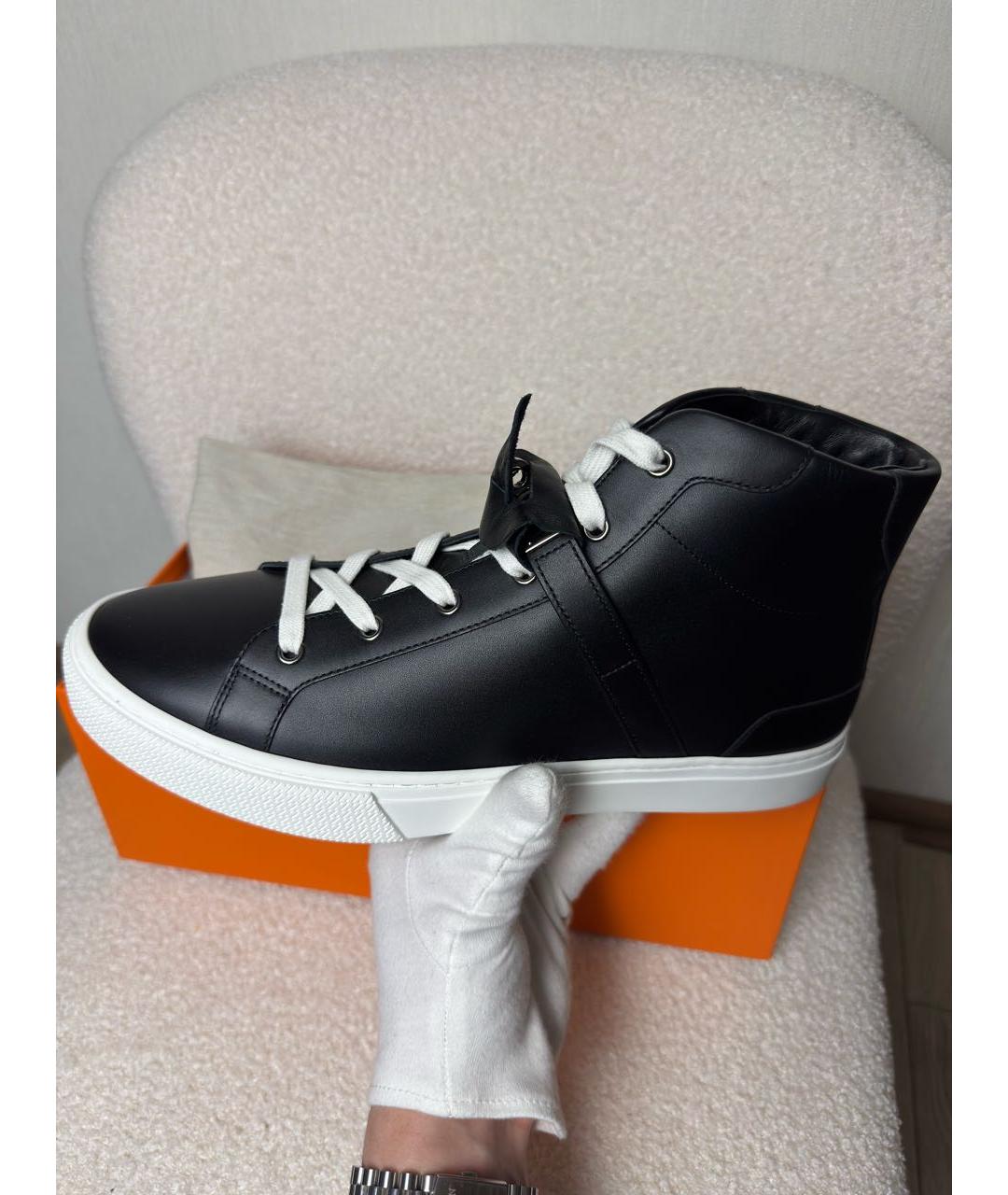 HERMES Черные высокие кроссовки / кеды, фото 2