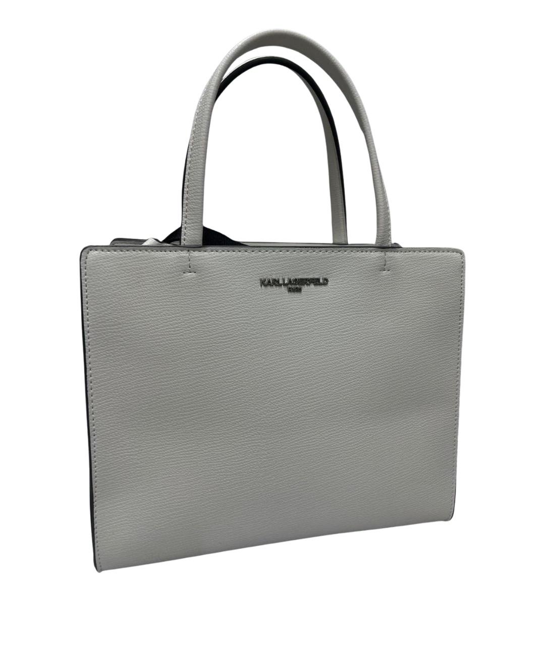 KARL LAGERFELD Белая сумка тоут из искусственной кожи, фото 1