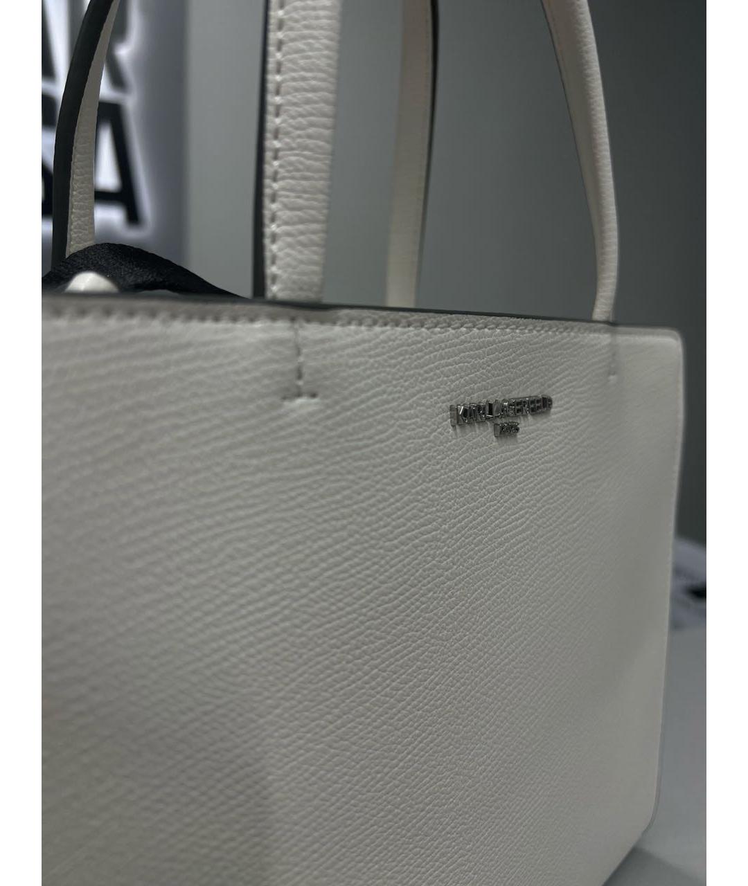 KARL LAGERFELD Белая сумка тоут из искусственной кожи, фото 2