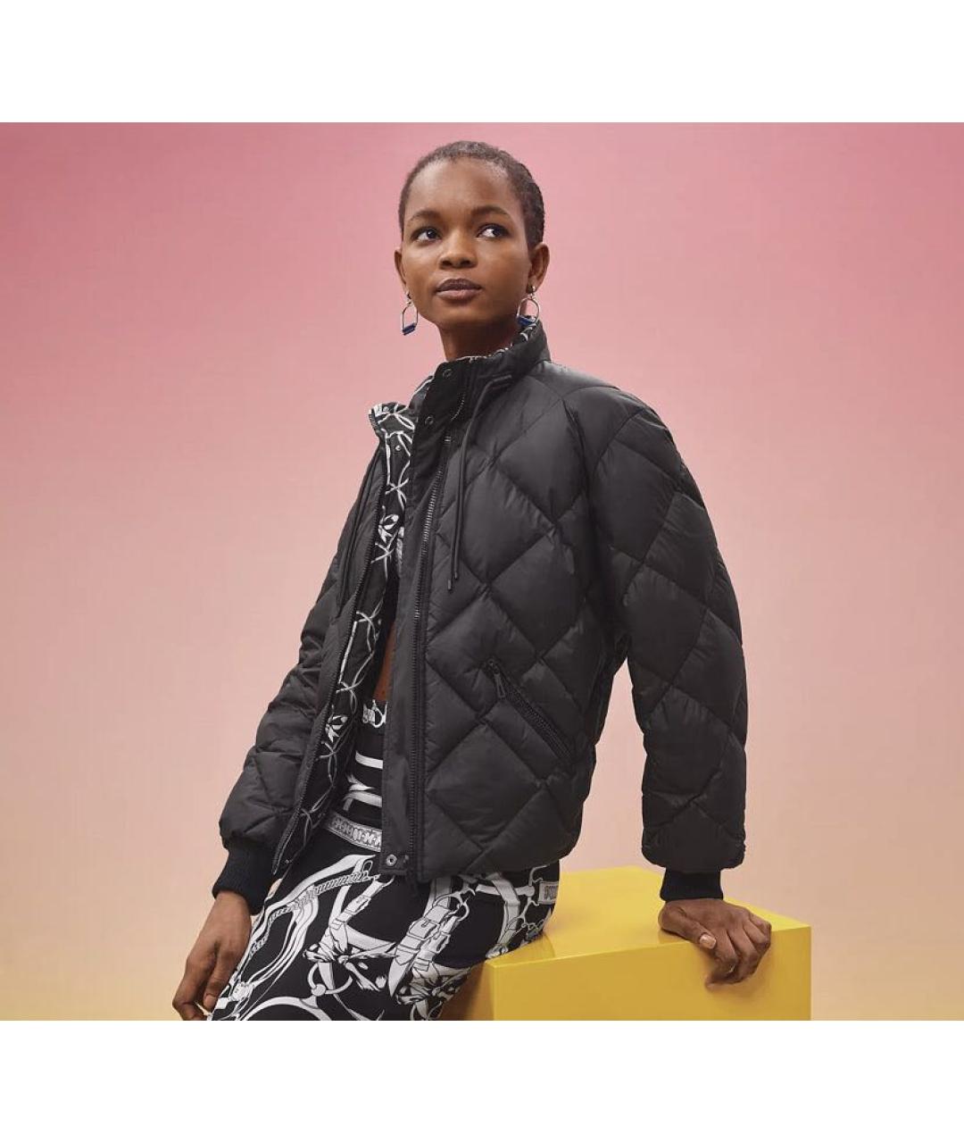 HERMES Черный пуховик, фото 2