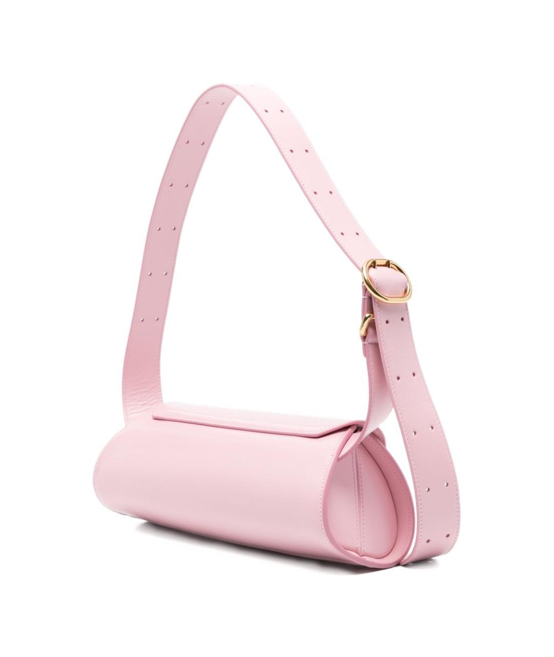 JIL SANDER Розовая кожаная сумка через плечо, фото 2