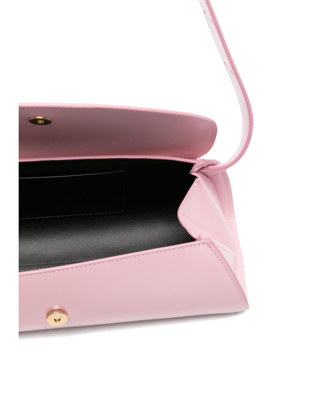 JIL SANDER Розовая кожаная сумка через плечо, фото 5