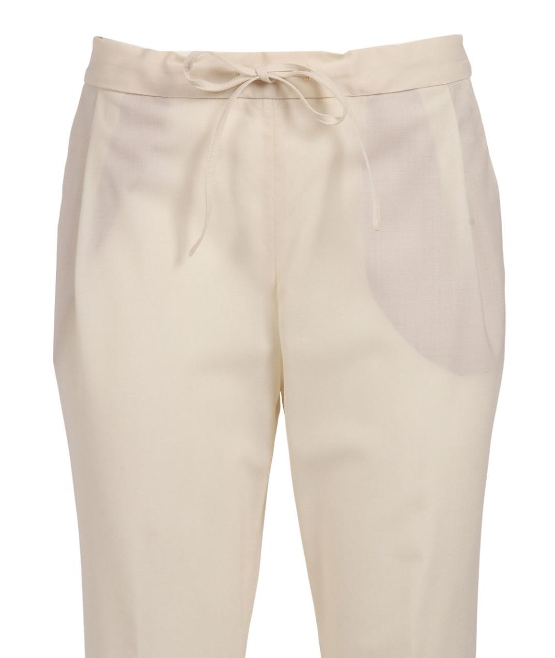 FABIANA FILIPPI Белые шерстяные брюки узкие, фото 3