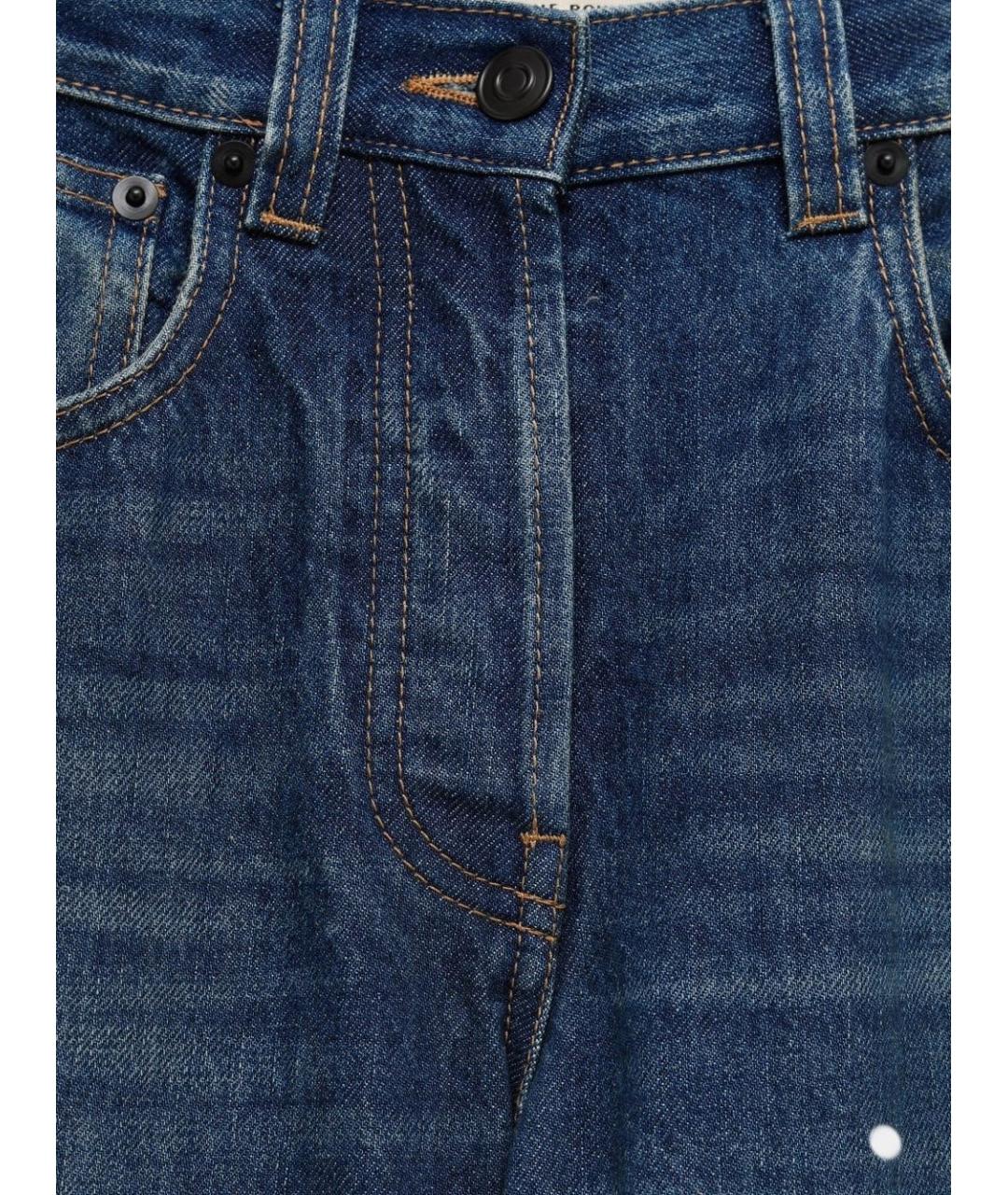 THE ROW Синие хлопковые прямые джинсы, фото 3