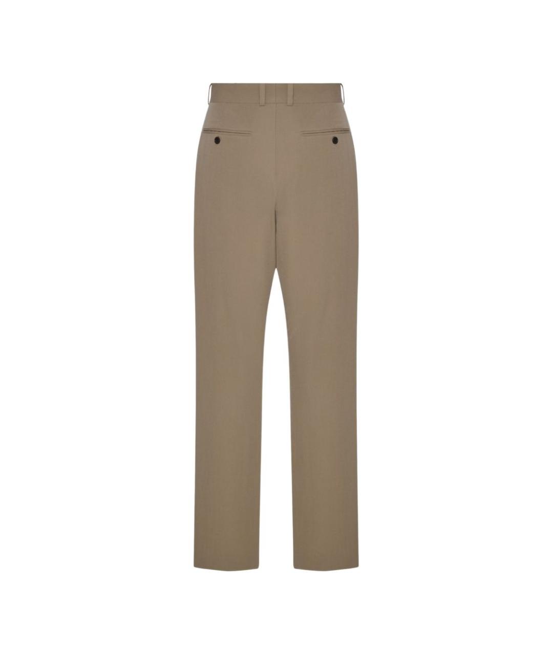 THE ROW Бежевые шерстяные прямые брюки, фото 2