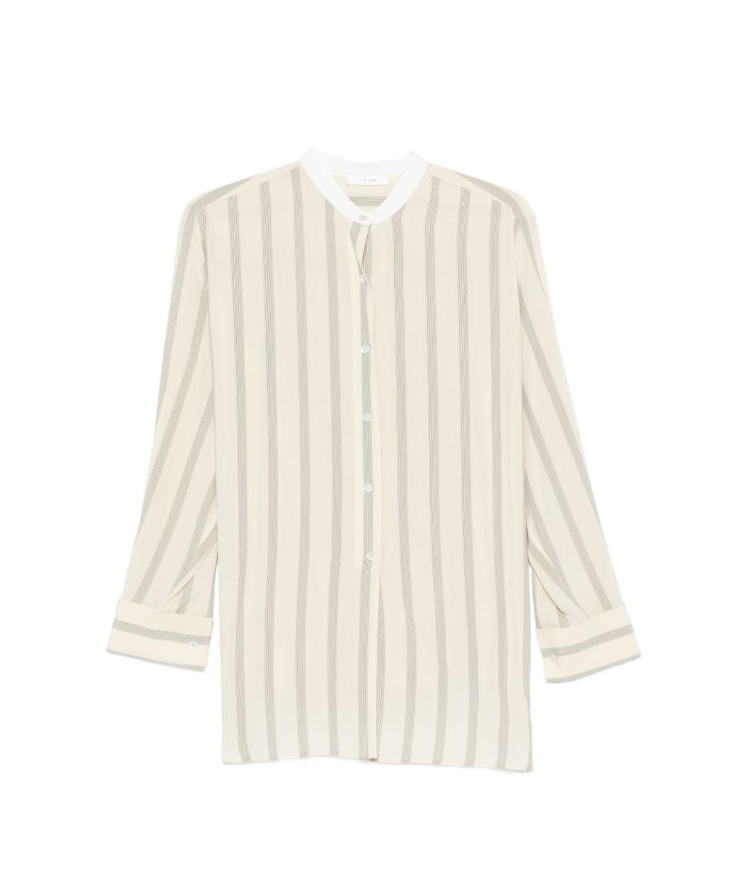 THE ROW Бежевая шелковая рубашка, фото 6