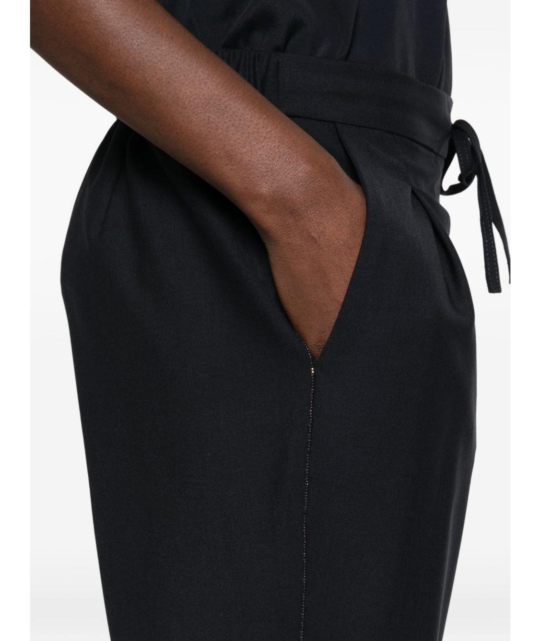 FABIANA FILIPPI Синие шерстяные прямые брюки, фото 3