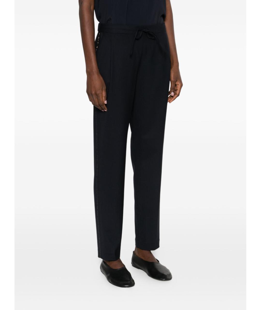 FABIANA FILIPPI Синие шерстяные прямые брюки, фото 4