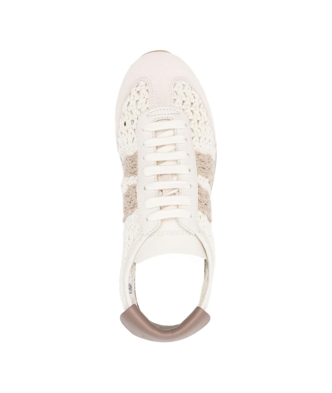 FABIANA FILIPPI Белые текстильные кроссовки, фото 3