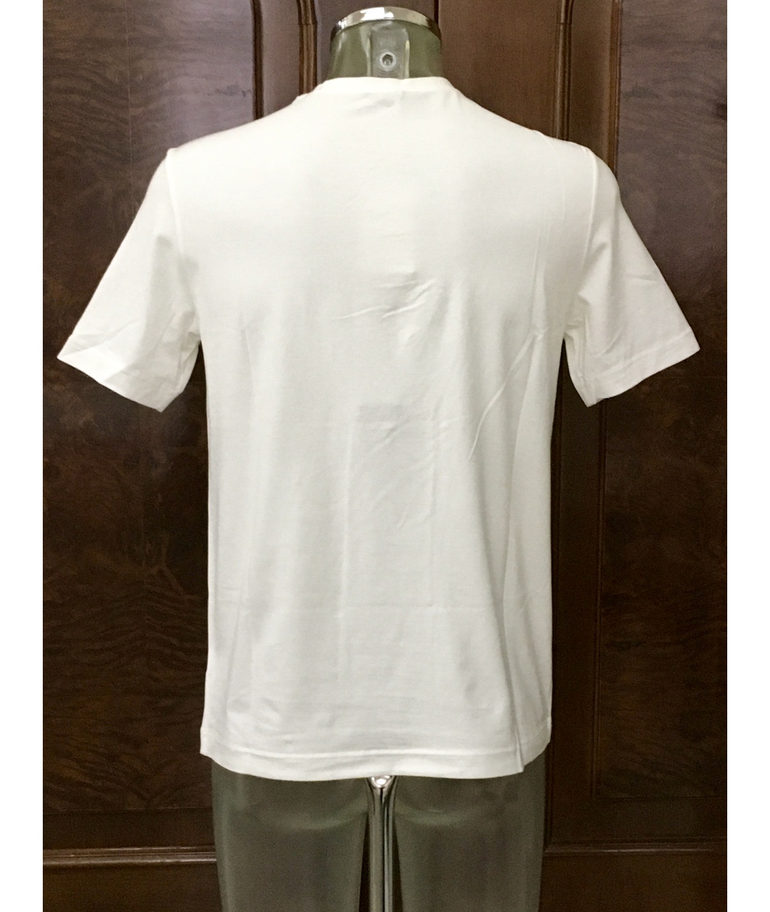 BILANCIONI Белая хлопко-эластановая футболка, фото 2