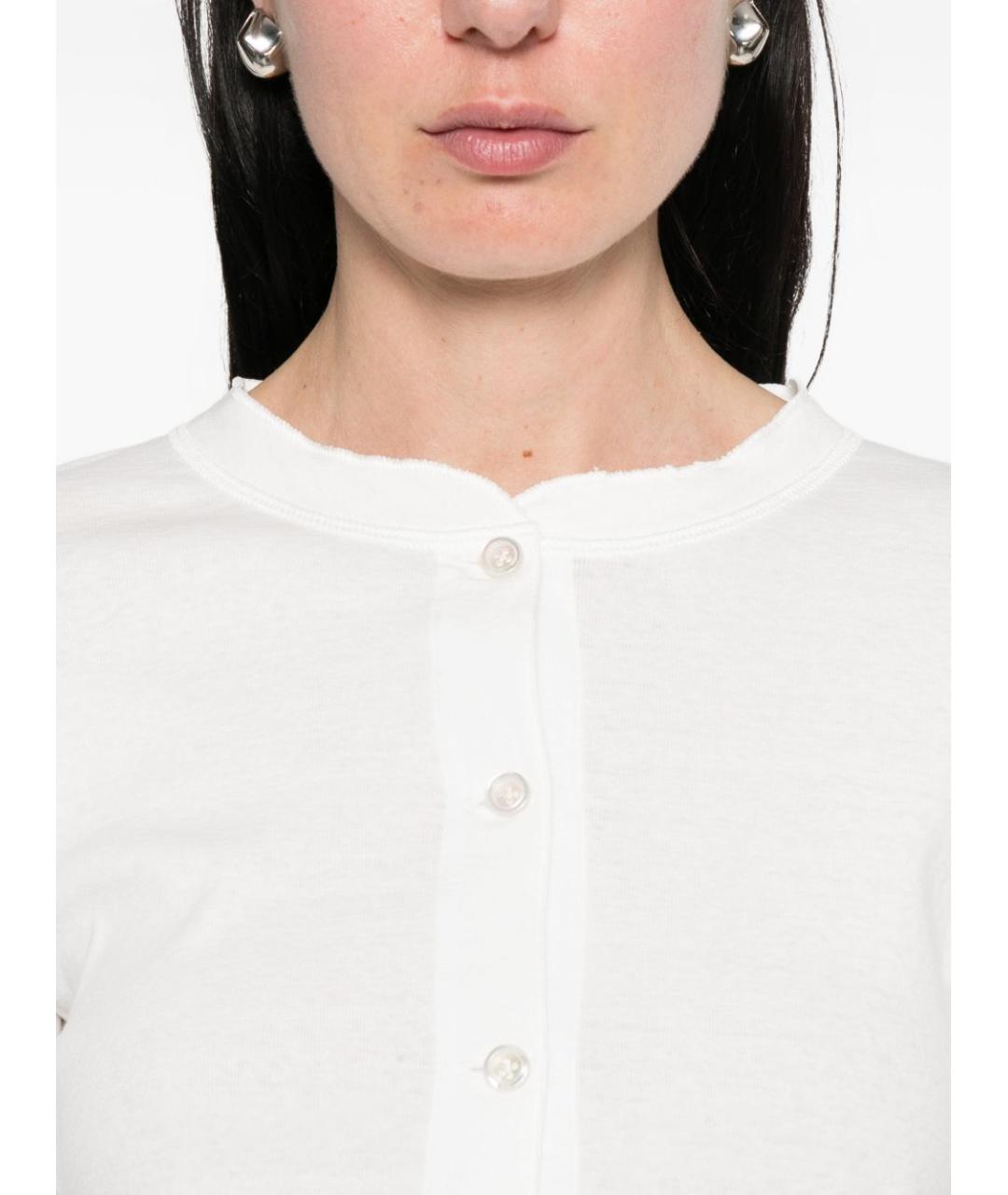 THE ROW Белый хлопковый кардиган, фото 2