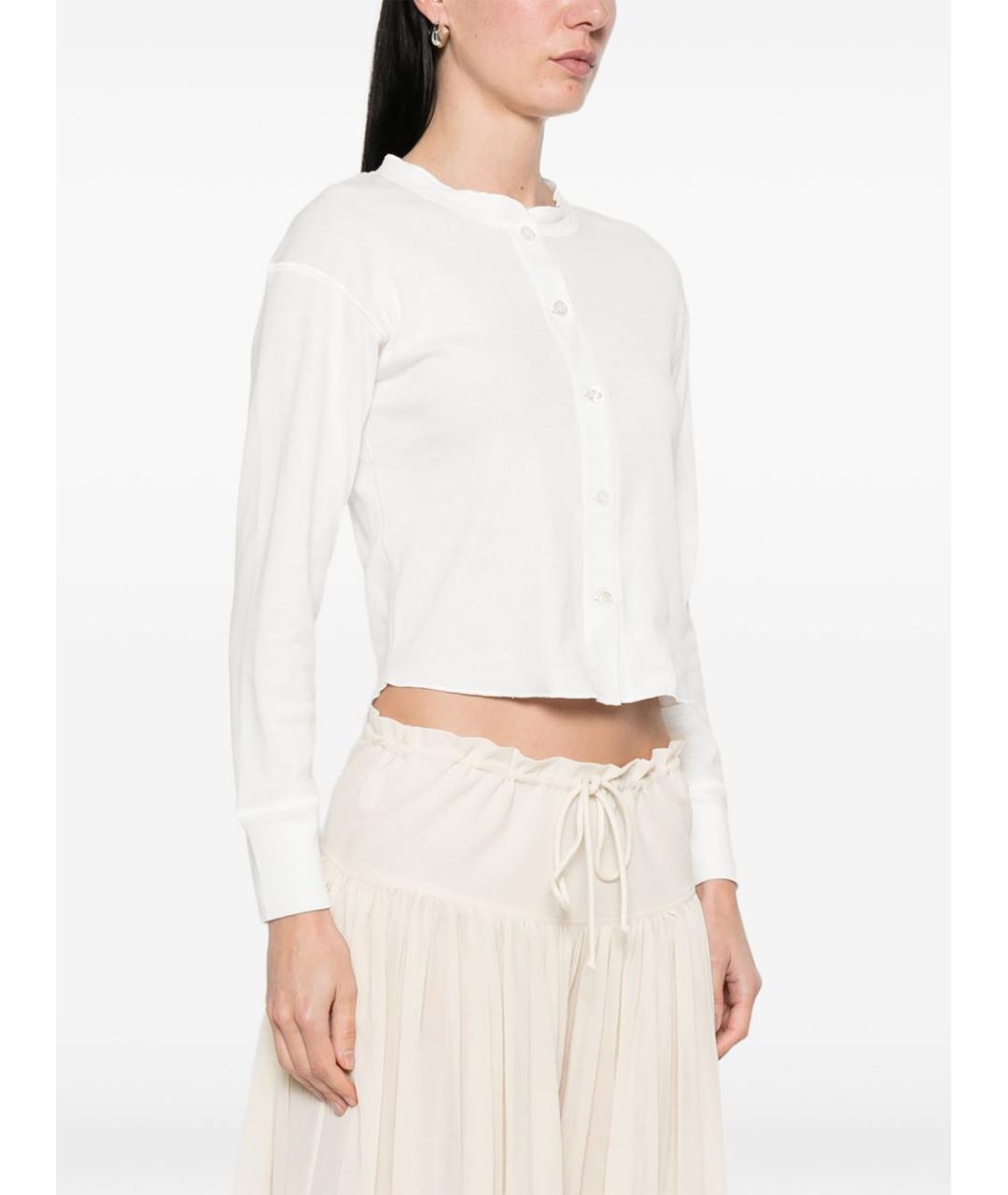 THE ROW Белый хлопковый кардиган, фото 5