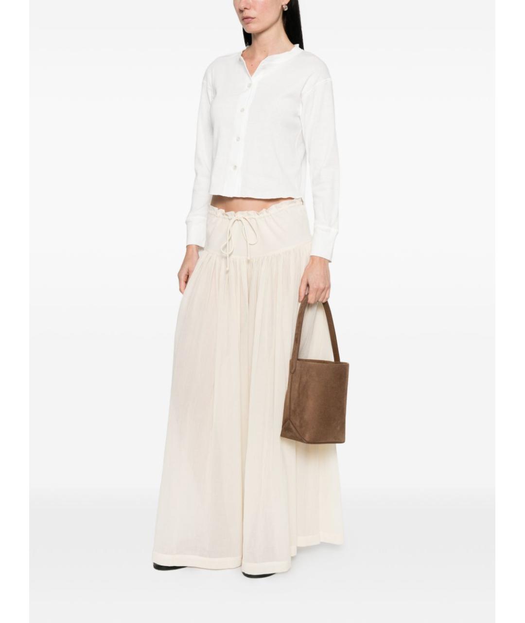 THE ROW Белый хлопковый кардиган, фото 3