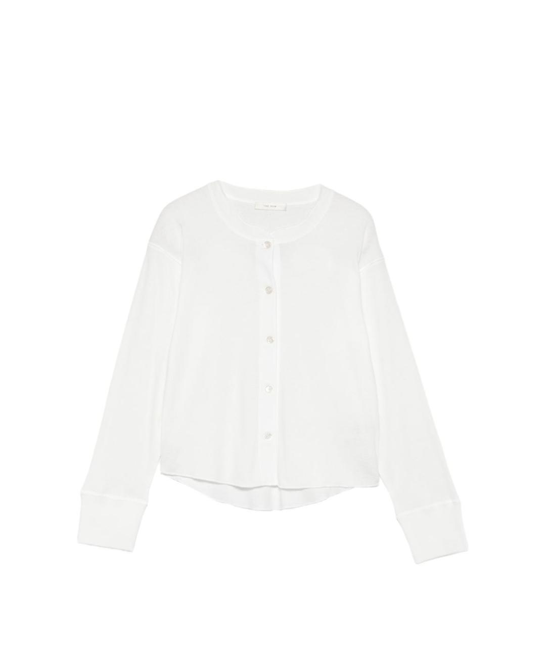 THE ROW Белый хлопковый кардиган, фото 6