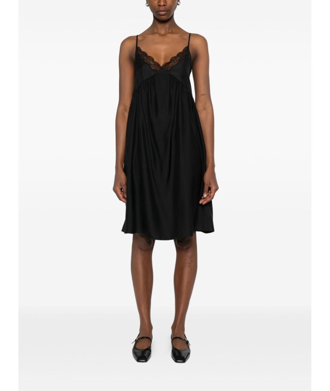THE ROW Черное шелковое повседневное платье, фото 5