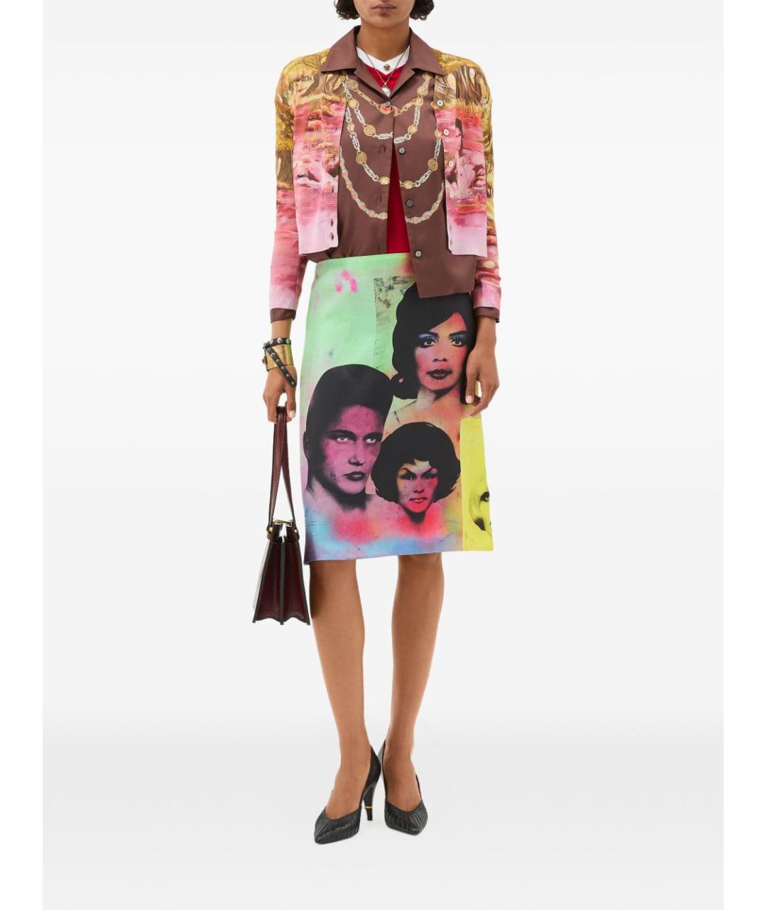 VERSACE Мульти шелковый кардиган, фото 5