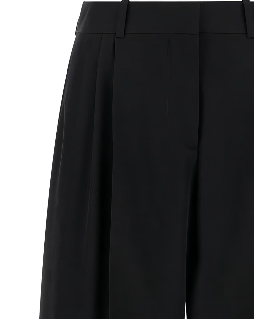 THE ROW Черные шерстяные прямые брюки, фото 2