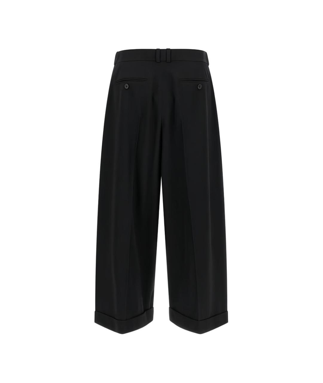 THE ROW Черные шерстяные прямые брюки, фото 3