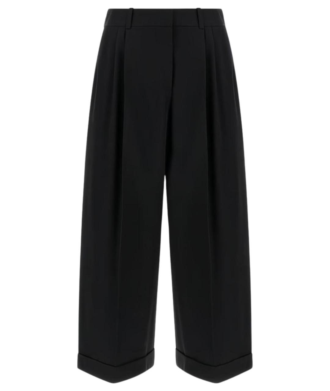 THE ROW Черные шерстяные прямые брюки, фото 1