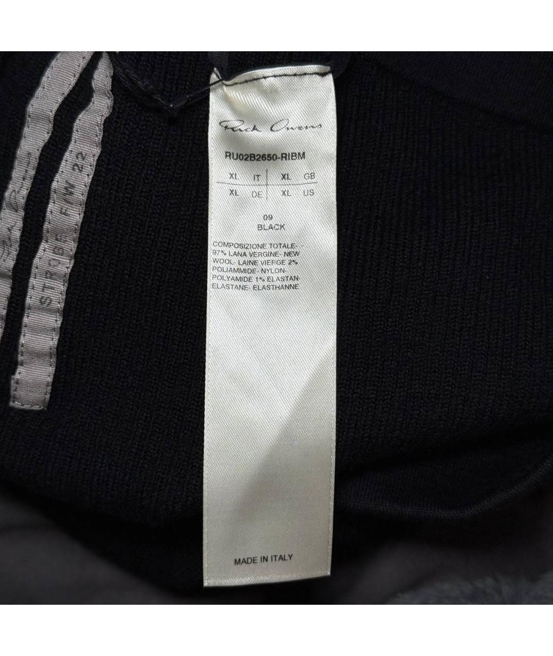 RICK OWENS Черные повседневные брюки, фото 8